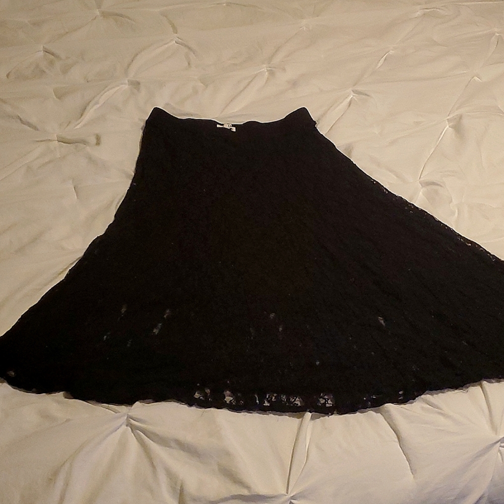 Black lace skirt